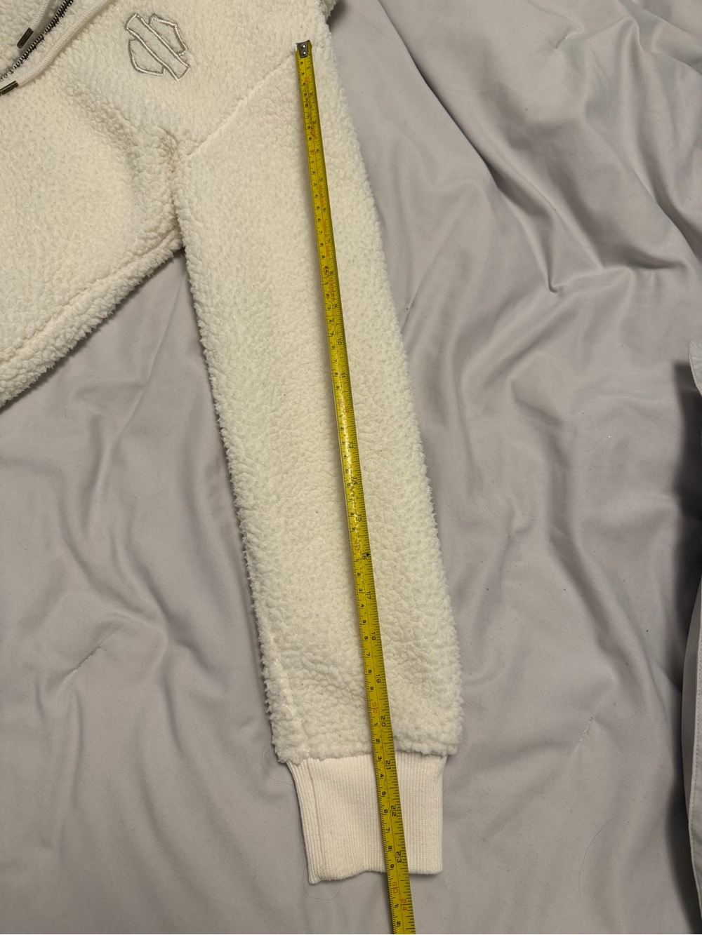 Harley-Davidson Cream Sherpa Zip-Up Hoodie Jacket - Picture 12 of 12